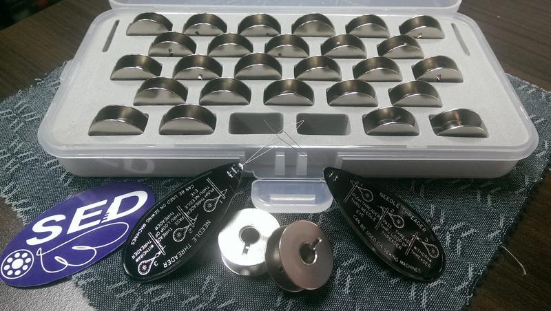 掀蓋扣合式A擋梭子盒 含(內含28顆【日本製】仿工業車專用梭子.2片穿線片)