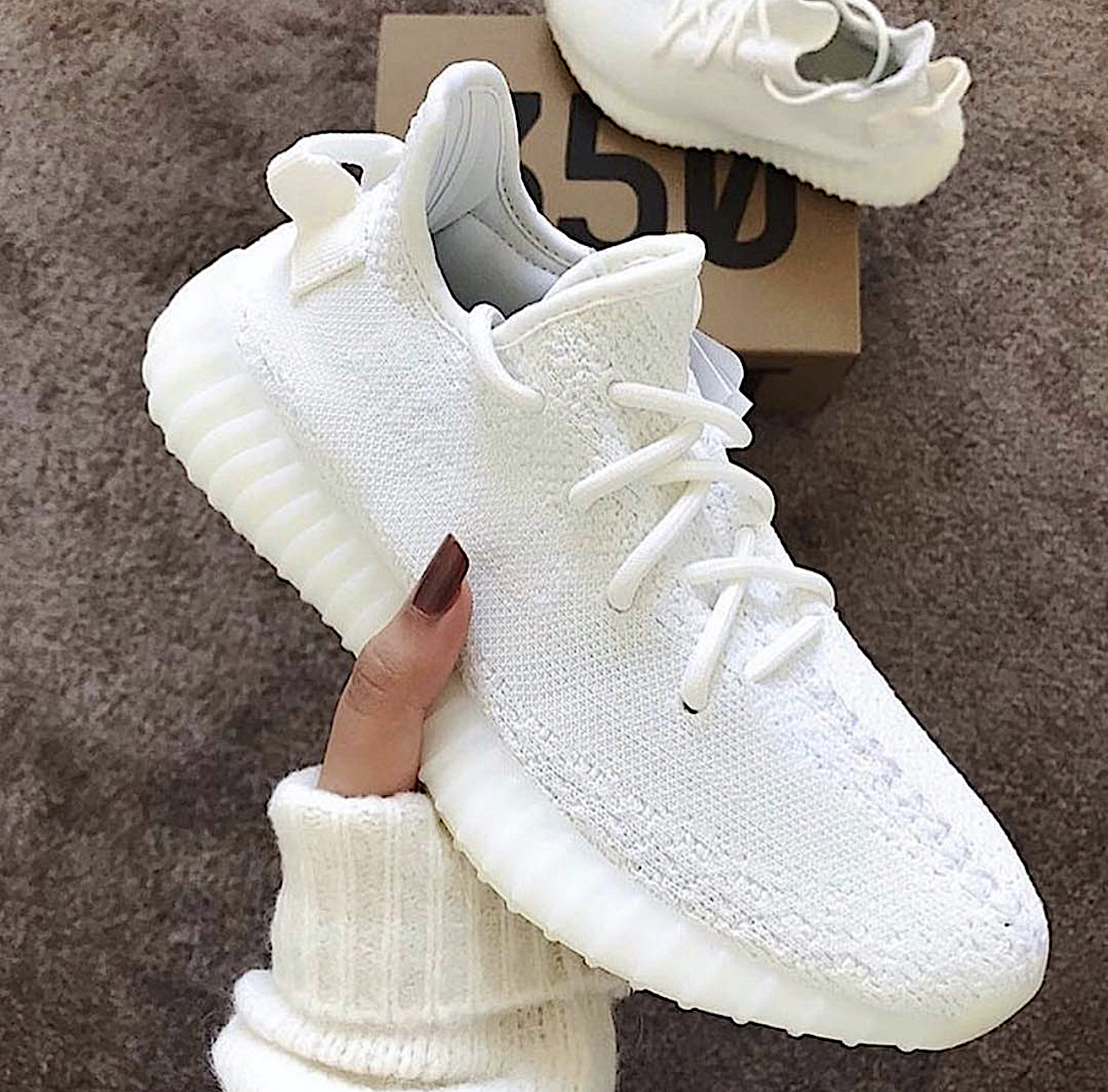 Yeezy 350 v2 all on sale white