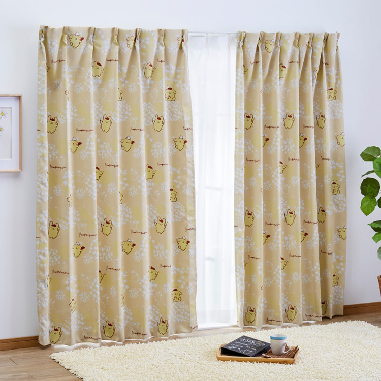 21142-PN [日本製] Sanrio 布甸狗花火1級遮光窗簾 (一套2塊) #JP-BD21-SB-541-S