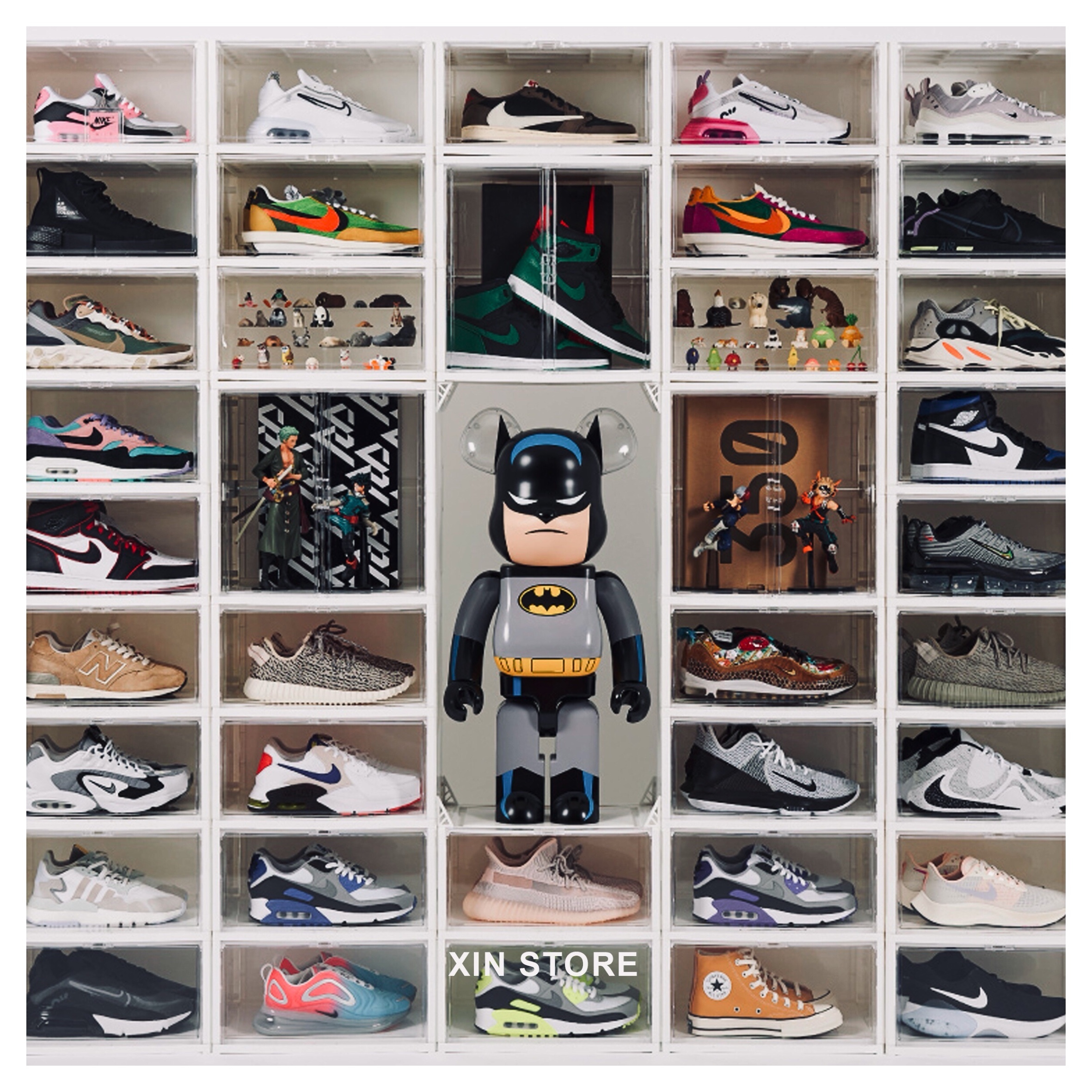 T-FENCE Revocase 防御工事 扭蛋 公仔 收納 鞋盒 展示盒 透明 黑 白 灰 一組三入