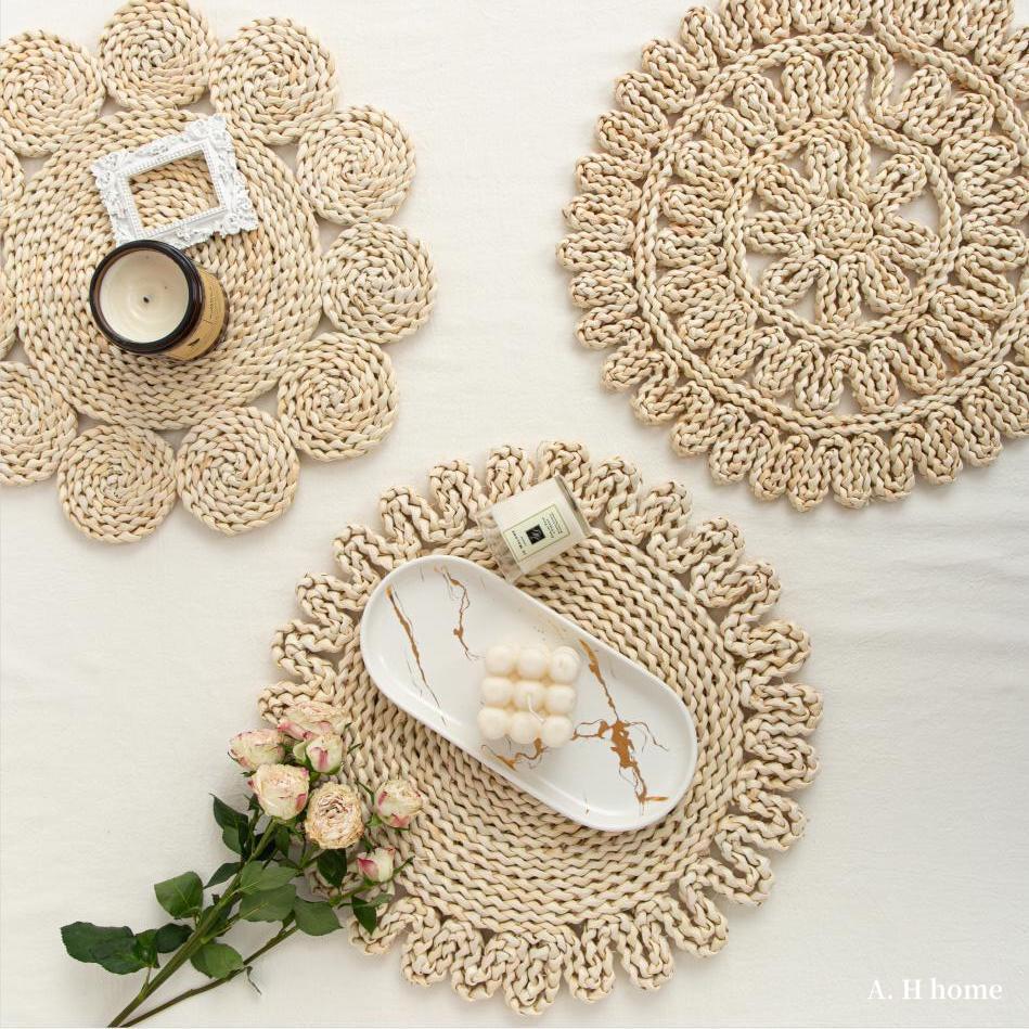 【ＡＨ307】波希米亞手工花邊隔熱墊