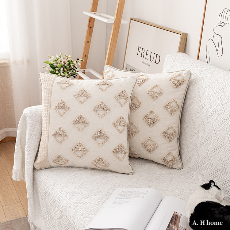 【ＡＨ310】波希米亞菱絨抱枕套