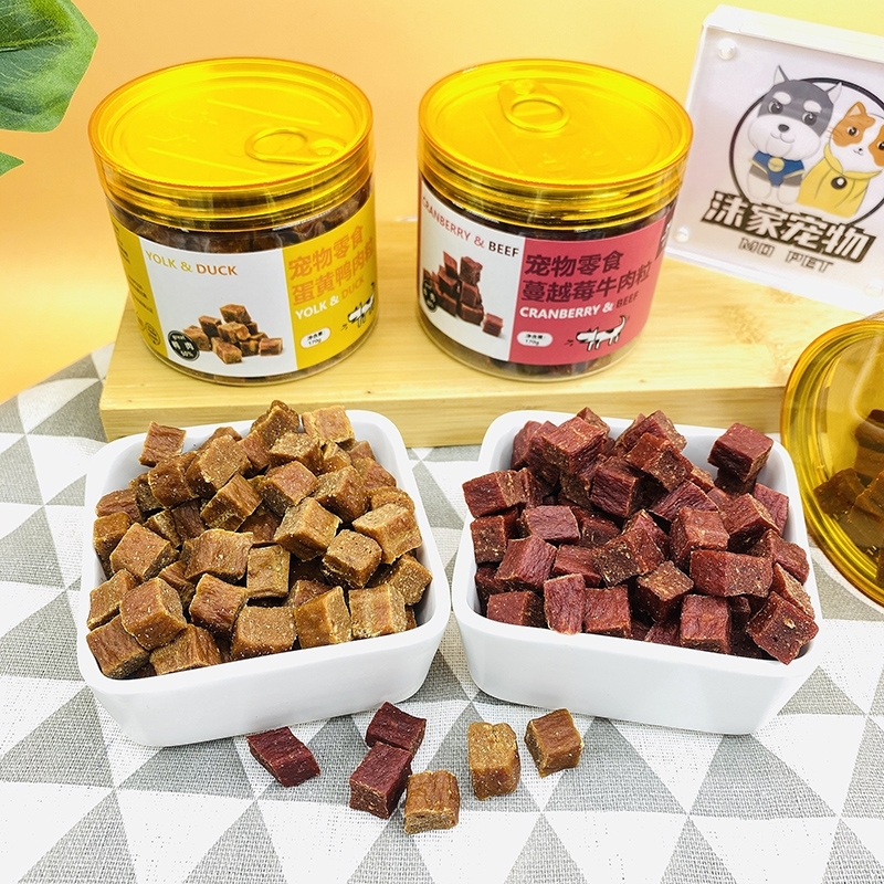 益和 训练零食 蛋黄鸭肉粒 蔓越牛肉粒 170g