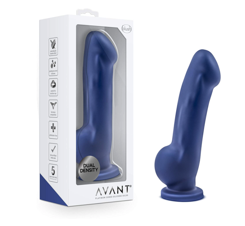 〔美國品牌〕Avant D8 Ergo Indigo 雙層像真 矽膠吸盤按摩棒