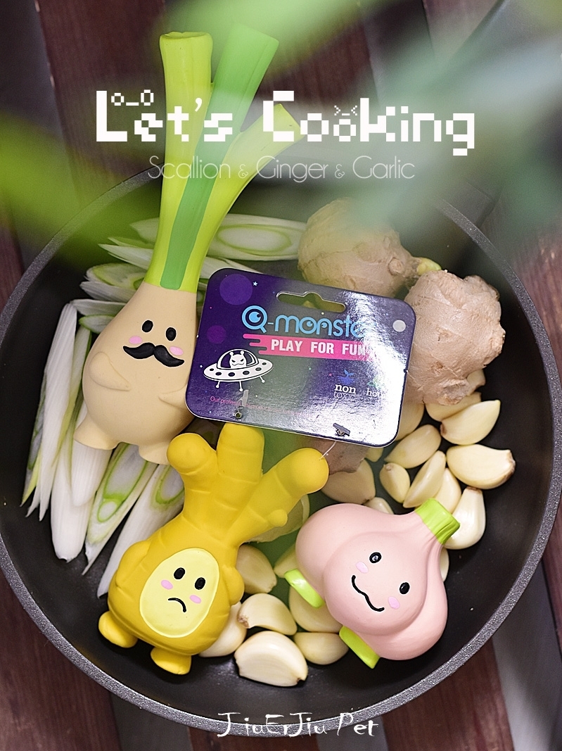 Q-MONSTER乳胶发声 葱*姜*蒜可爱造型玩具