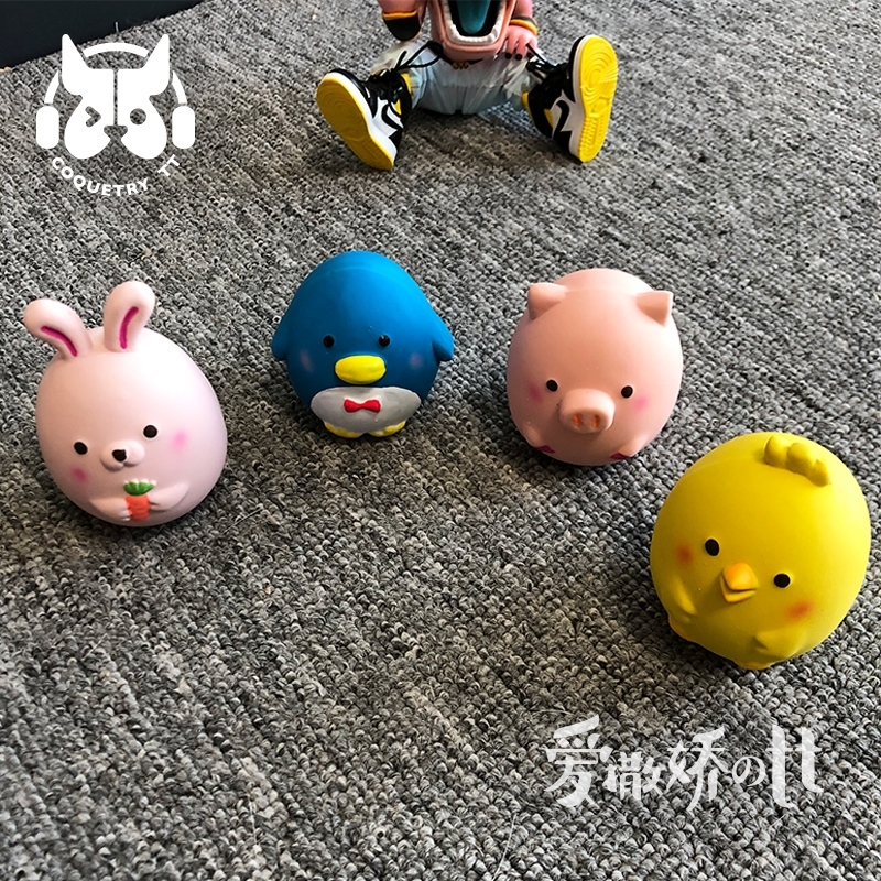BLUE PORT天然乳胶发声MINI玩具 企鹅 小鸡鸡 小兔兔 小猪猪