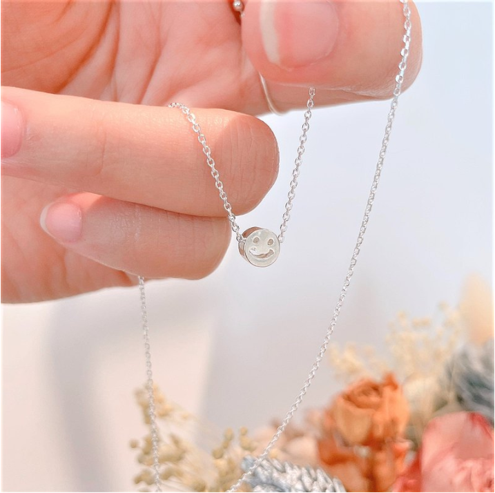 │日常│壞天氣好心情 • 笑臉項鍊 • 純銀項鍊 • 925silver