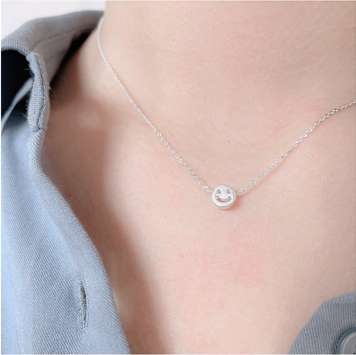│日常│壞天氣好心情 • 笑臉項鍊 • 純銀項鍊 • 925silver