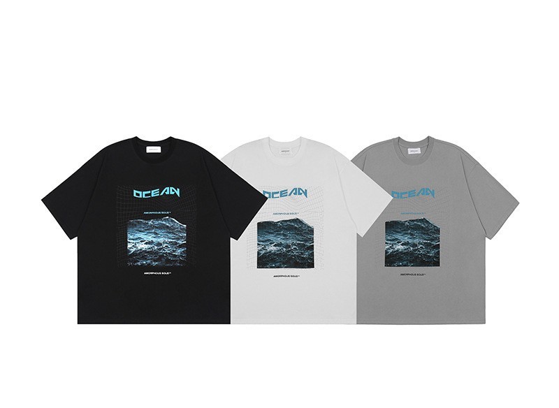 Vibe Style Ocean Graphic Short Sleeve Short Sleeve T