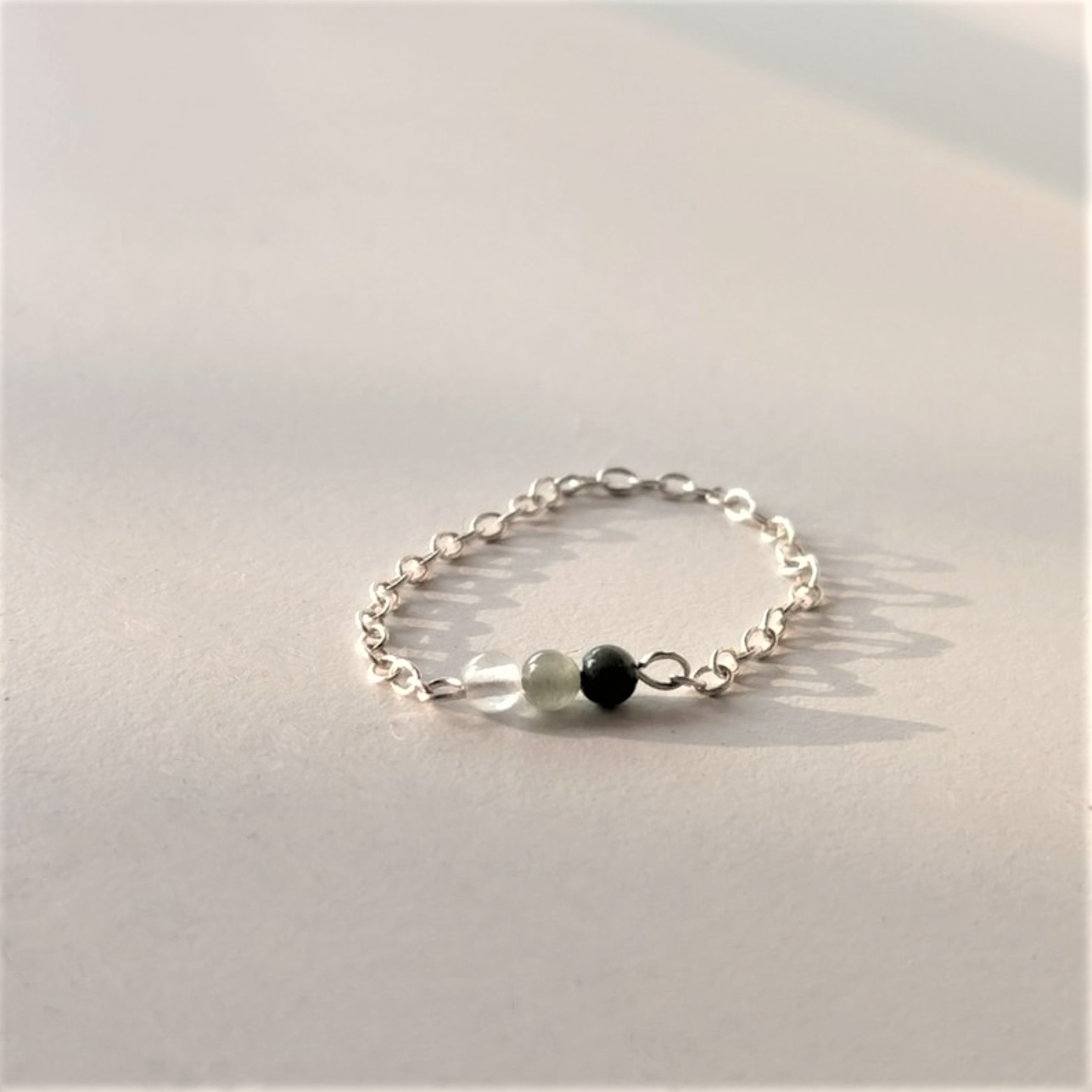 │套組│抹茶糰子• 鏈戒 • 純銀戒指