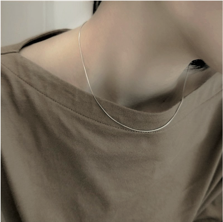 │簡約│高質感 • 純銀單鍊 • 鎖骨鍊