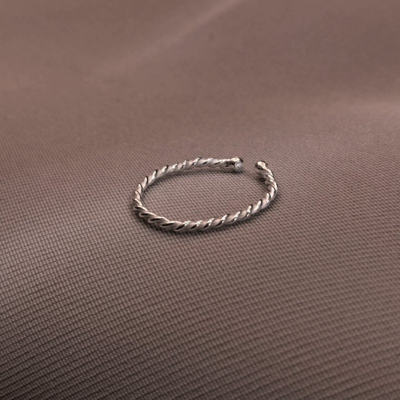 │簡約│細麻花 • 純銀戒指
