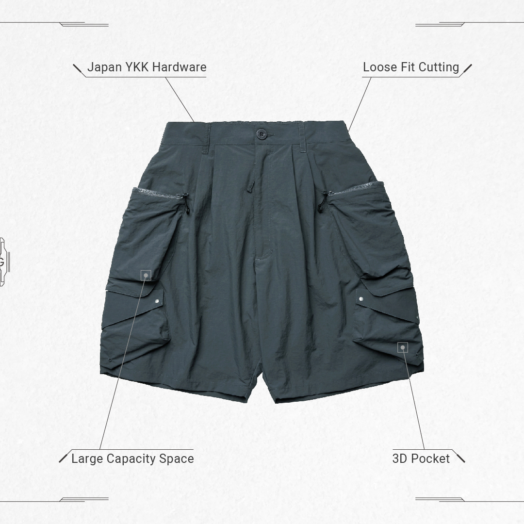 PS-01” Pentagon Utility Shorts - Aqua