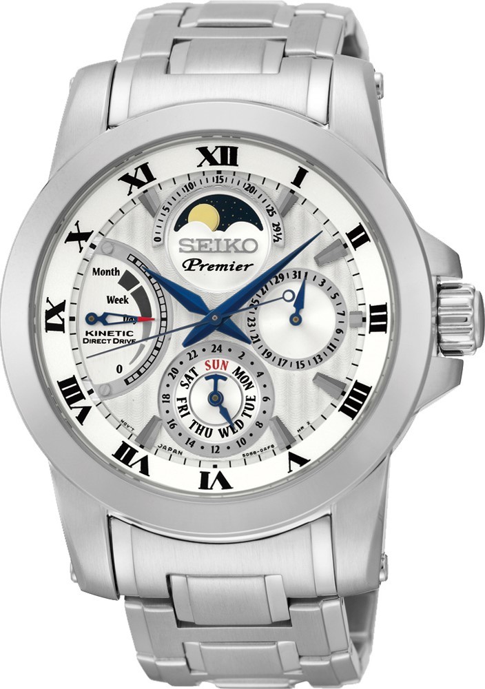 萬年鐘錶 - SEIKO Premier 人動電能月相男錶 5D88-0AG0S / SRX011J1 錶徑41MM