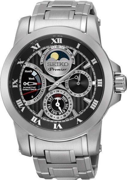萬年鐘錶 - SEIKO Premier 人動電能月相男錶 5D88-0AG0D / SRX013J1 錶徑41MM
