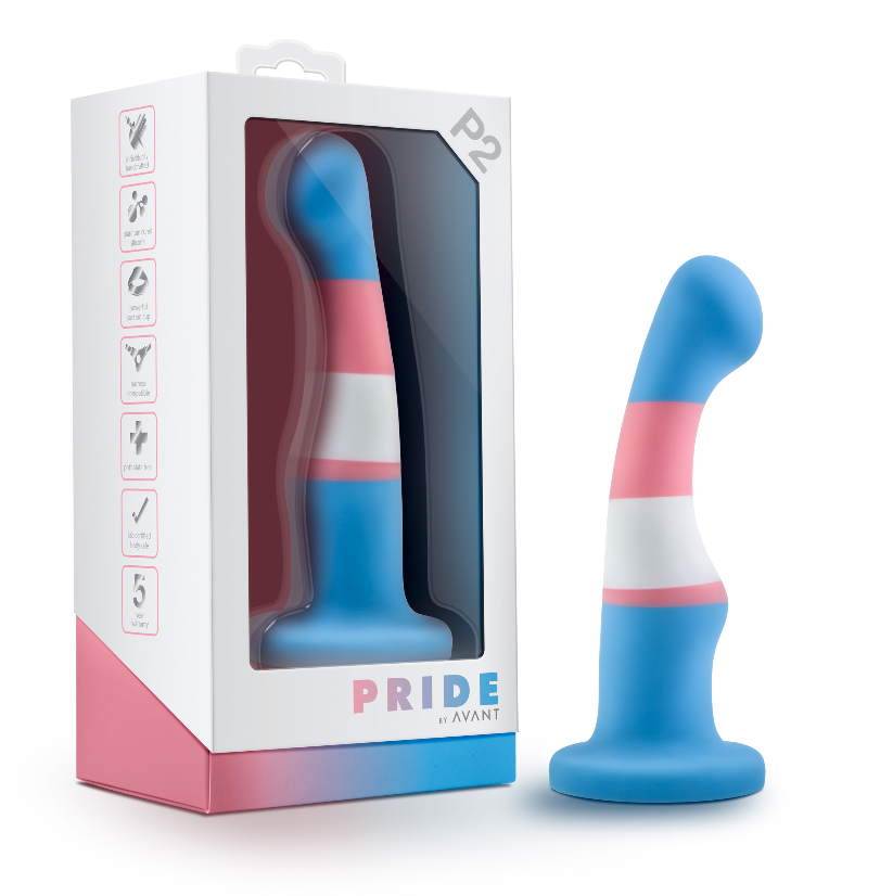 〔美國品牌〕Avant Pride P2 True Blue 人手製 矽膠吸盤G點按摩棒