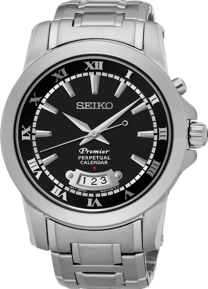 萬年鐘錶 - SEIKO Premier 萬年曆男錶  6A32-00X0B / SNQ147J1  錶徑41MM