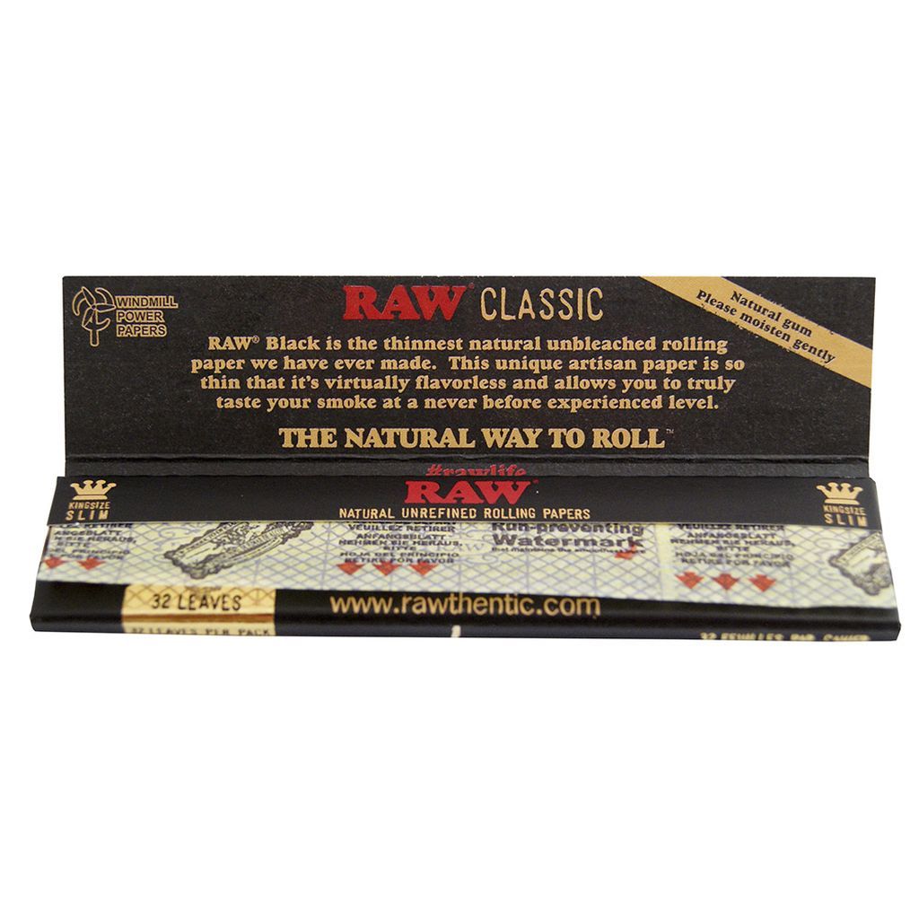 🇪🇸RAW - Black Natural KS/KS Slim Rolling Papers 捲煙紙