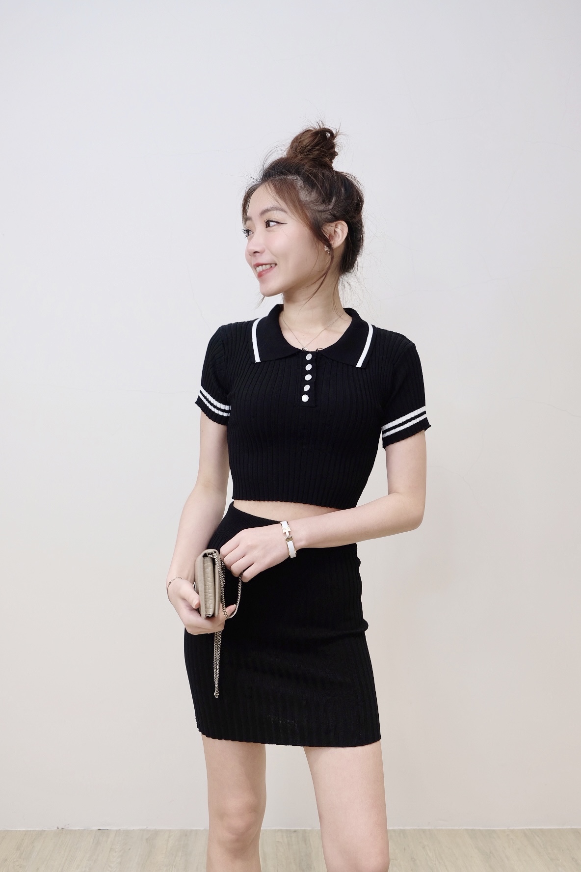 喔膩感迷人針織微辣套裝