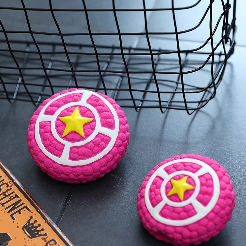 EETOYS 乳胶发声玩具  紫色五角星盾牌