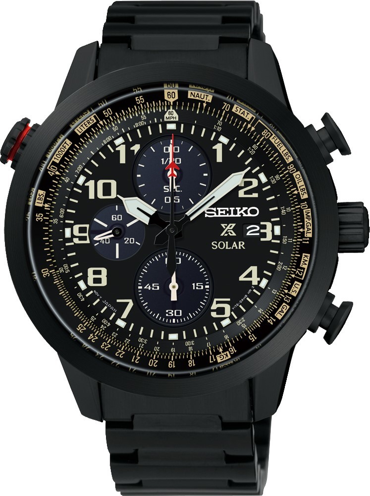 萬年鐘錶 - SEIKO PROSPEX   空 太陽能飛行三眼計時男錶  V176-0AG0SD / SSC419P1  錶徑44MM