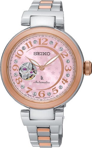 萬年鐘錶 - SEIKO  LUKIA    粉面星星機械女錶   4R38-01L0P / SSA828J1 錶徑 33.9MM