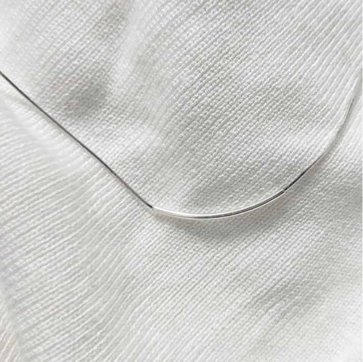 │簡約│極細月牙鎖骨鍊 • 純銀項鍊