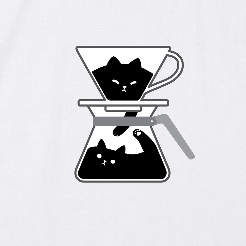 咖啡貓T恤 - 手沖咖啡