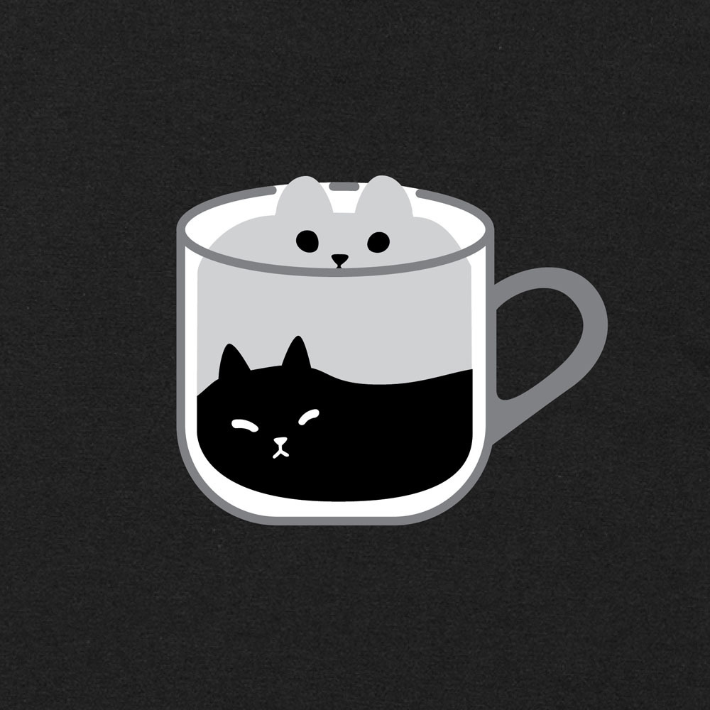 咖啡貓T恤 - 美式咖啡