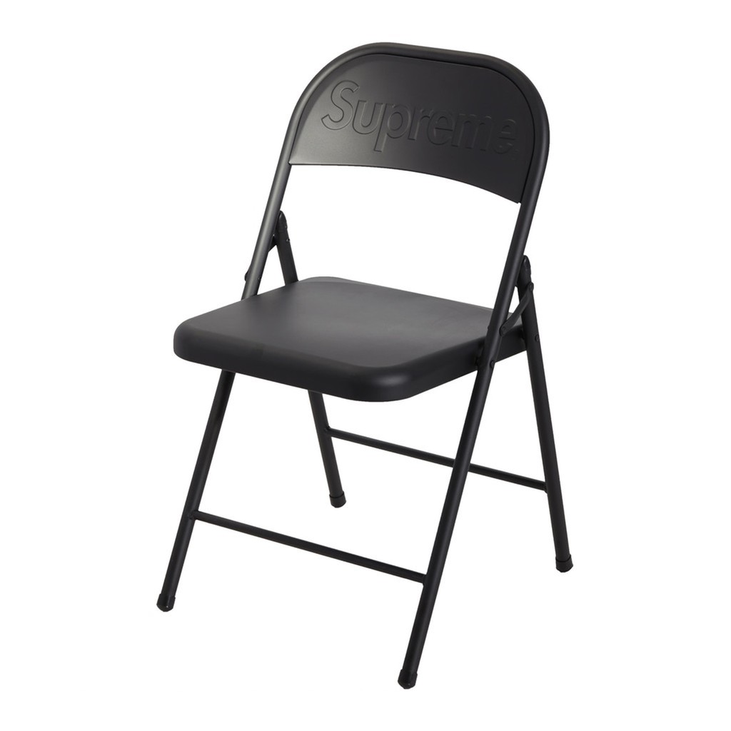Supreme 20FW Metal Folding Chair 金屬 折疊椅 黑色