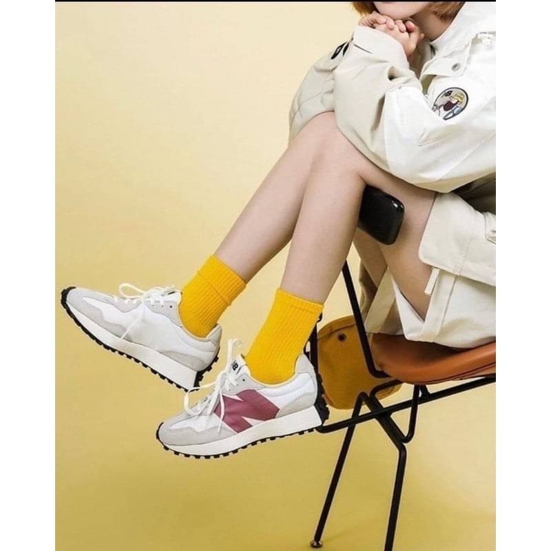 New Balacne 327 皮革款 焦糖底 酒紅色 大N