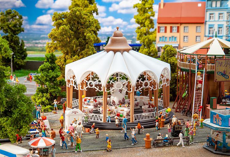 Faller 140335 HO Scale, Dog Rose Coffee Cups Carousel