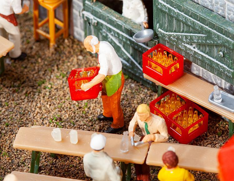 Faller 180996 HO規 4 Soft drink crates with juice bottles 飲料籃+四瓶飲料