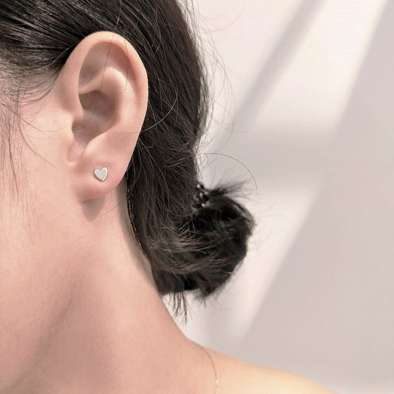 |永恆|愛心耳針 • 925silver • 純銀耳針 • 耳夾