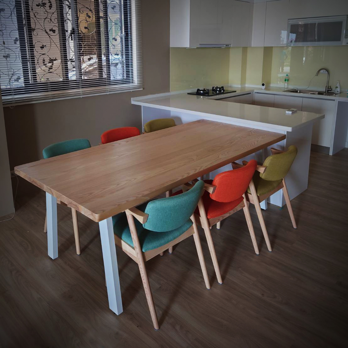 經典梣木宮崎布面椅