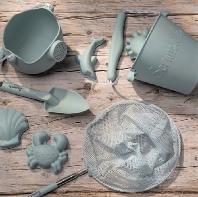 SCRUNCH 豪華沙具組-sand tool set duck egg blue