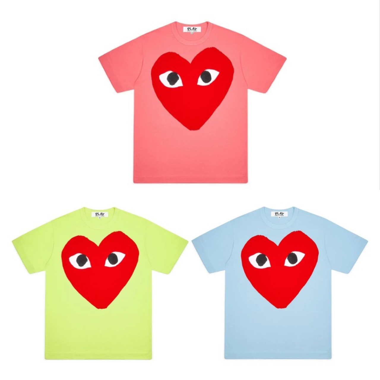 CDG PLAY 大愛心 三色 短袖 短Tee