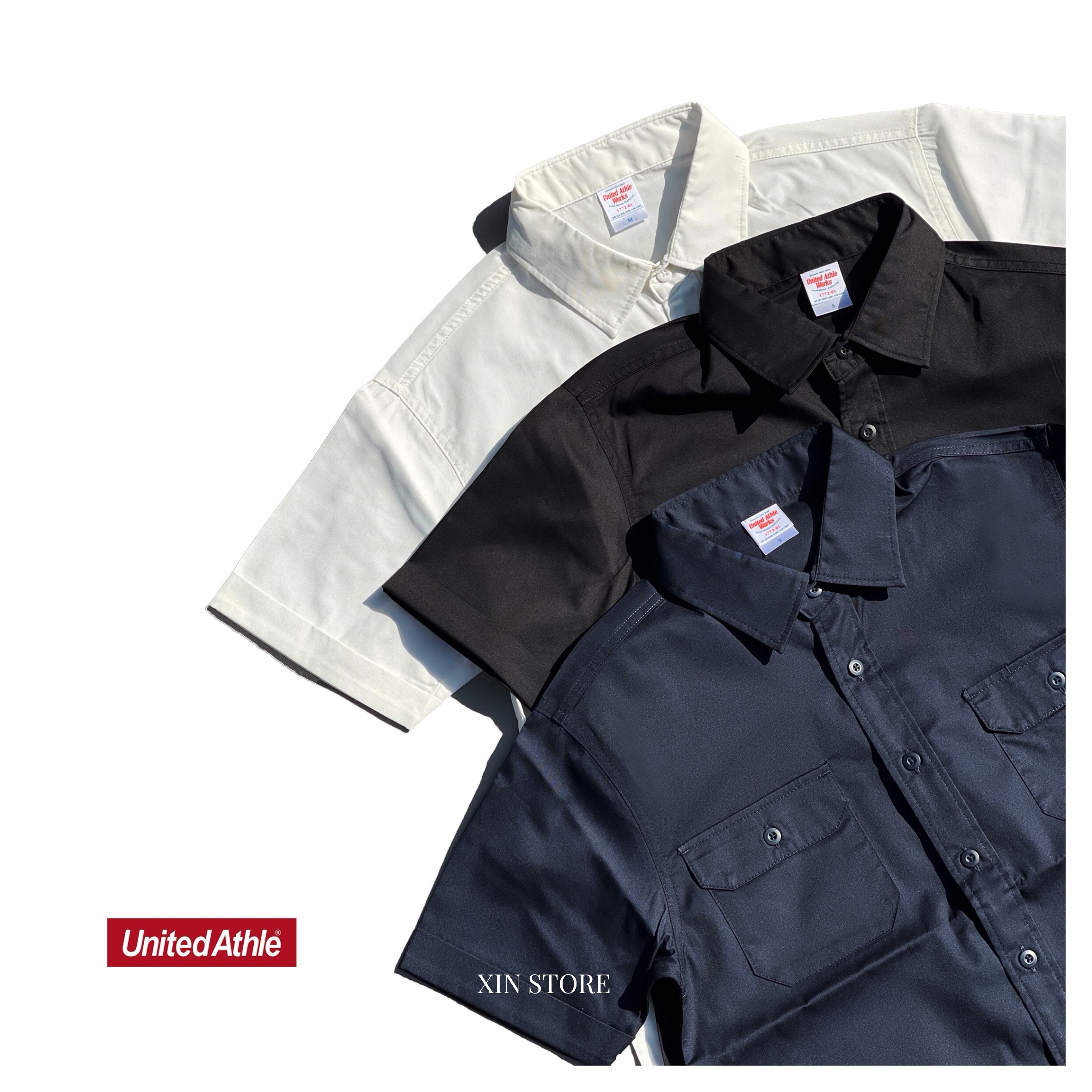 United Athle UA 1772 T/C 美式工裝 口袋 短袖 襯衫