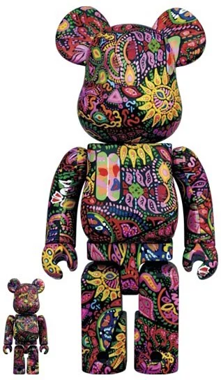 Bearbrick Hide Psychedelic Paisley  100%+400%