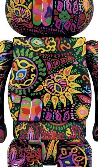 Bearbrick Hide Psychedelic Paisley  100%+400%