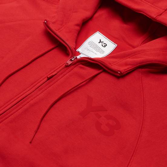 【 Y-3 W CL LC F-ZIP 胸前 LOGO 連帽外套 - 紅 】