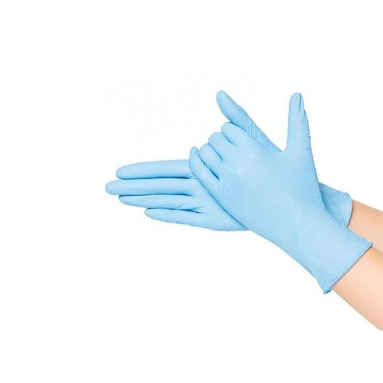 Blue Sail - 無粉丁晴手套 (藍色, 細~大) | 100隻