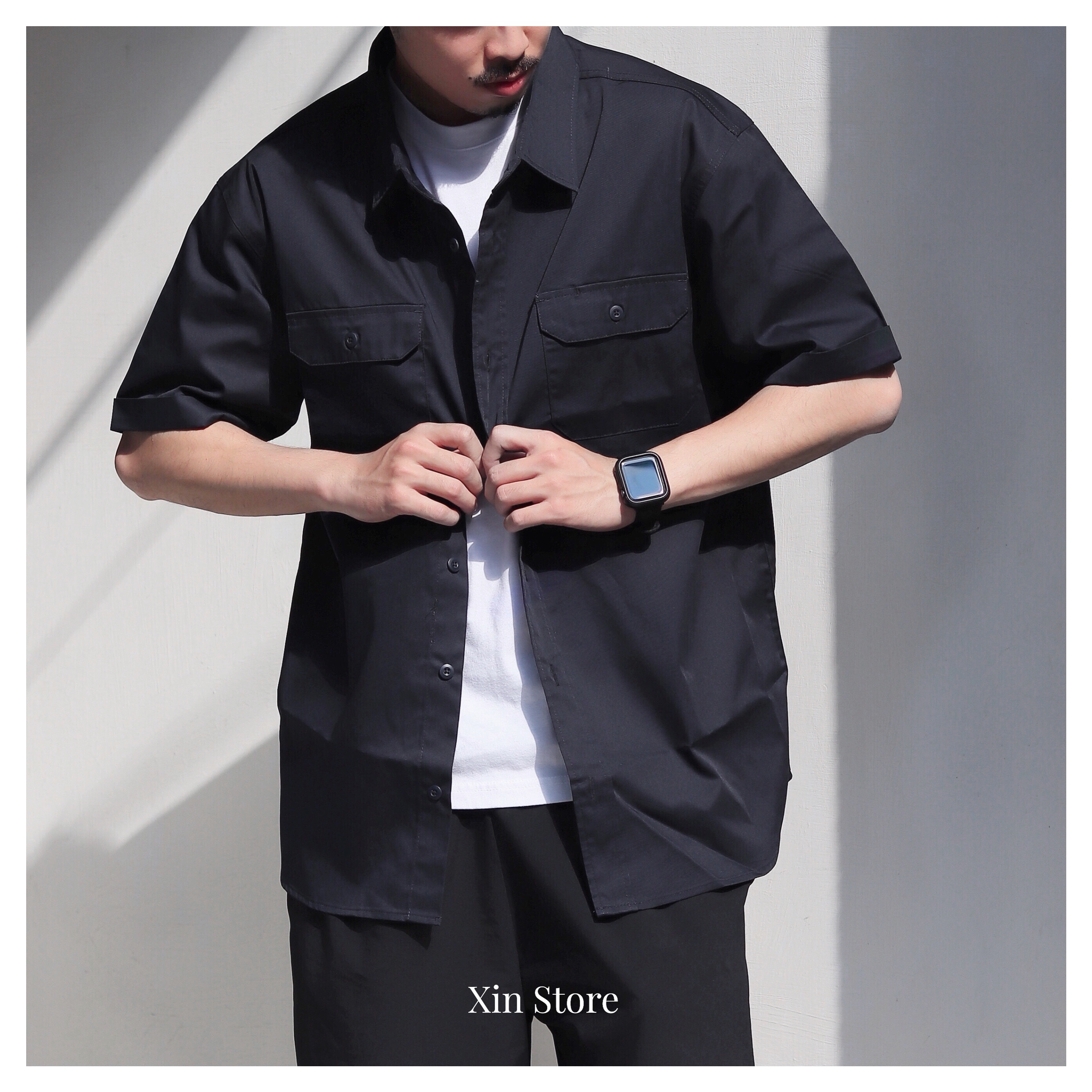 United Athle UA 1772 T/C 美式工裝 口袋 短袖 襯衫