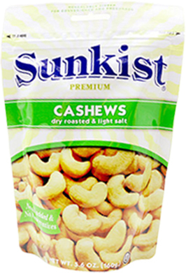 Sunkist 新奇士 - 少鹽焗腰果 DRY ROASTED & LIGHT SALT CASHEWS (160g)