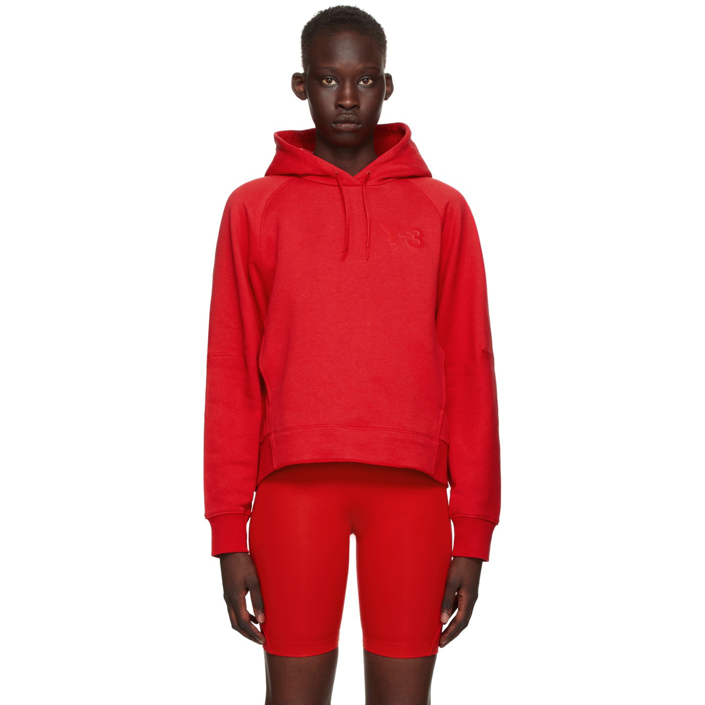 【 Y-3 W CL LC HOODIE 胸前 LOGO 帽TEE - 紅 】