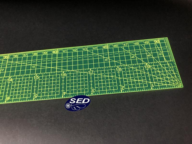 螢光黃縫份拼布尺 50cm