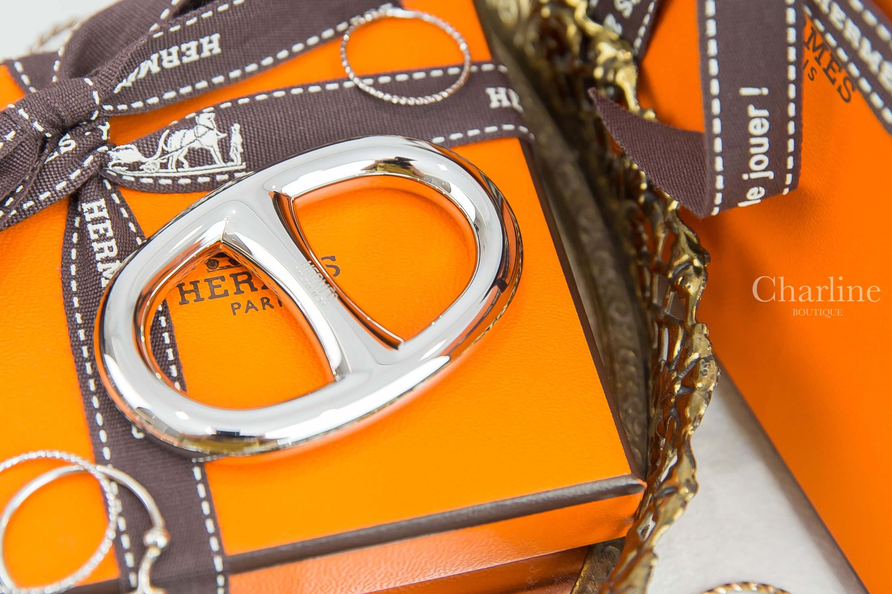 Hermès Chaine D'ancre Scarf Ring 銀色θ圍巾扣環-Charline Boutique 精品代購