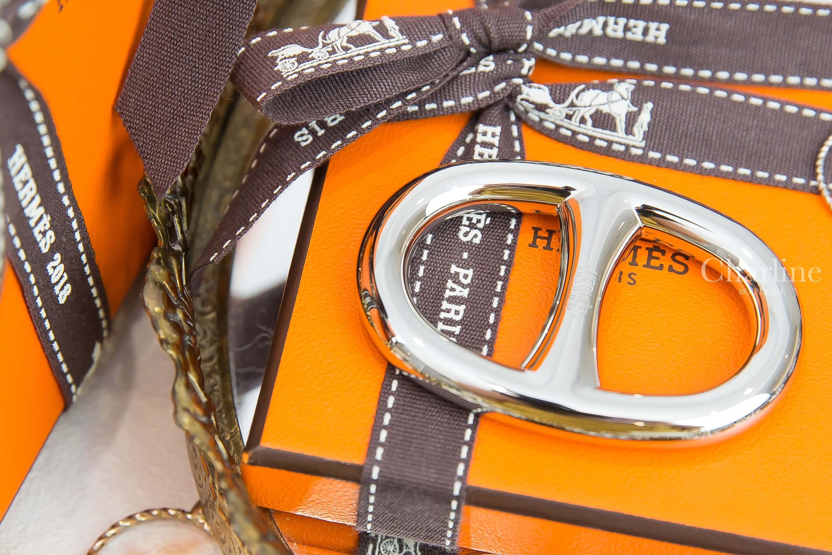 Hermès Chaine D'ancre Scarf Ring 銀色θ圍巾扣環-Charline Boutique 精品代購