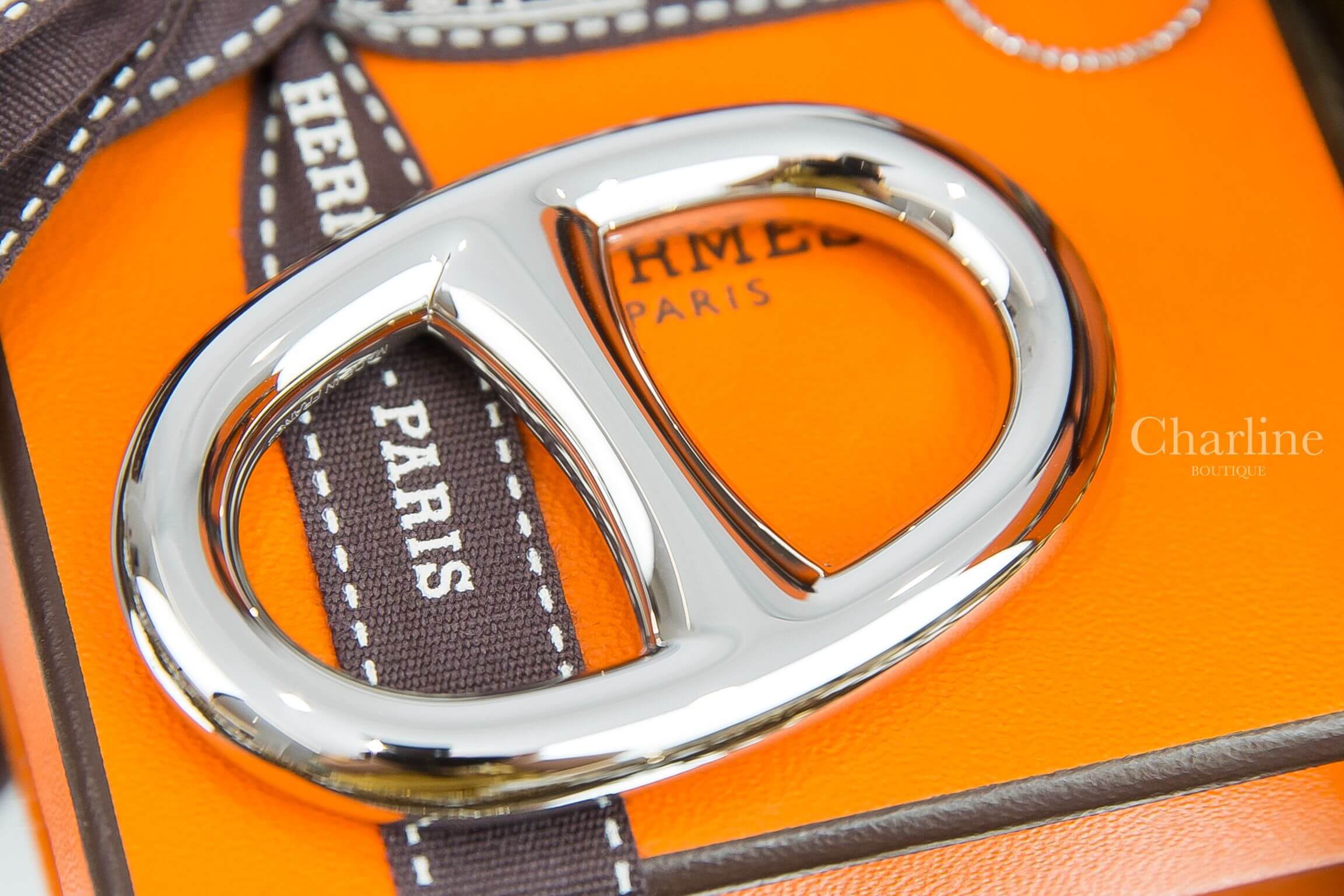 Hermès Chaine D'ancre Scarf Ring 銀色θ圍巾扣環
