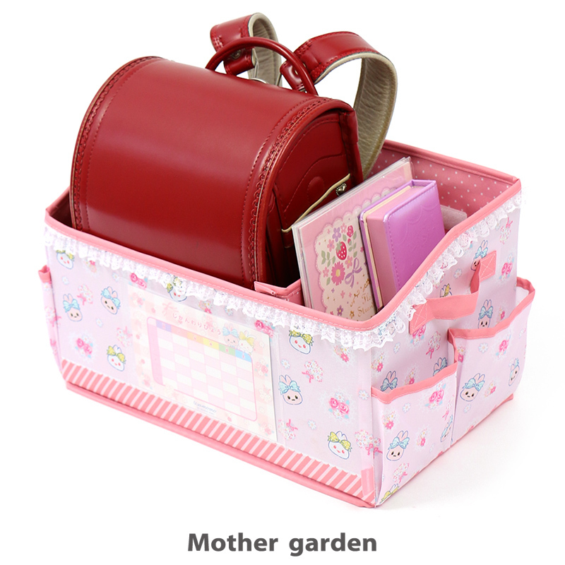 日本Usamomo萌兔桃桃-收納盒-無蓋 花田(粉色)